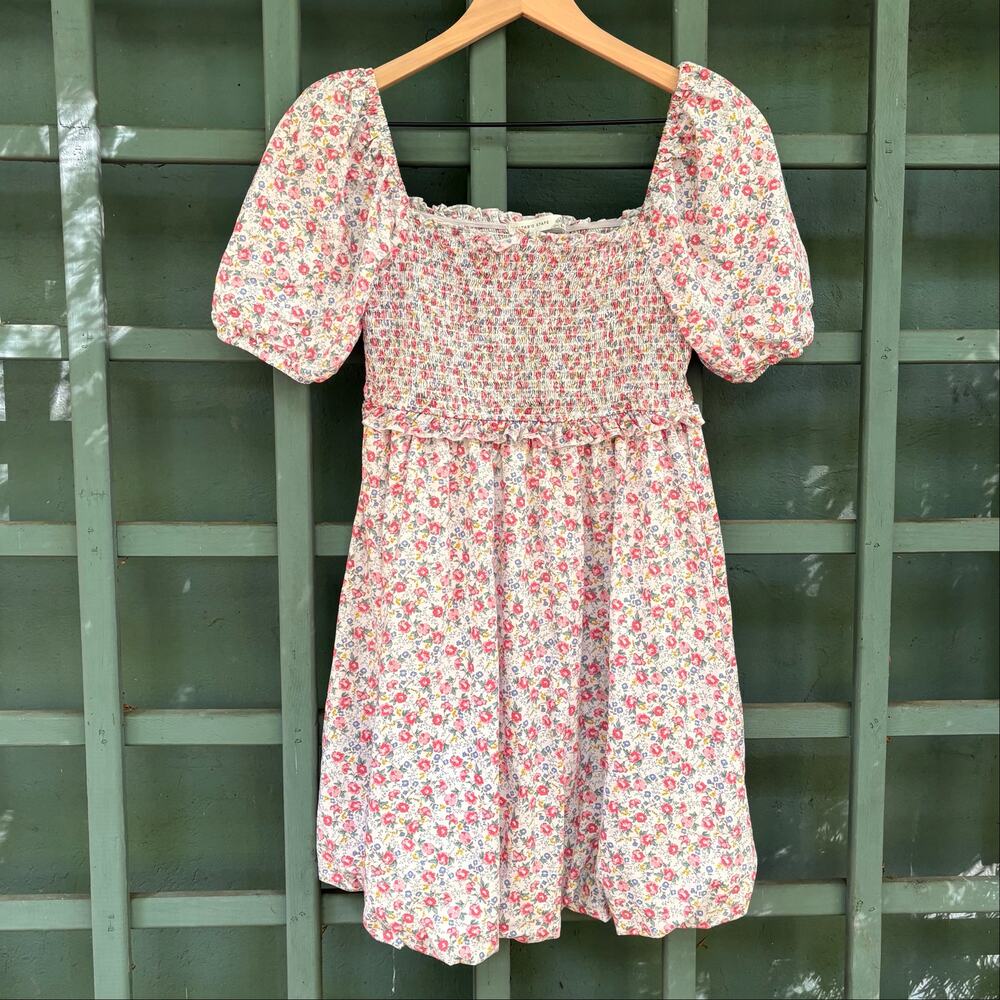 Altar’d State Jocelyn Floral Puff Sleeve Mini Dress size M - Picture 2 of 8
